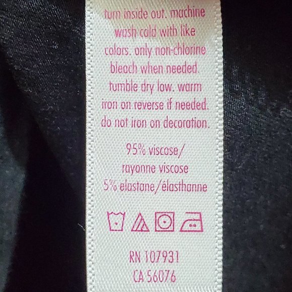 JUSTICE Set of 2 Girls Black Lightweight Crew Neck Tee Shirts - Picture 6 of 14